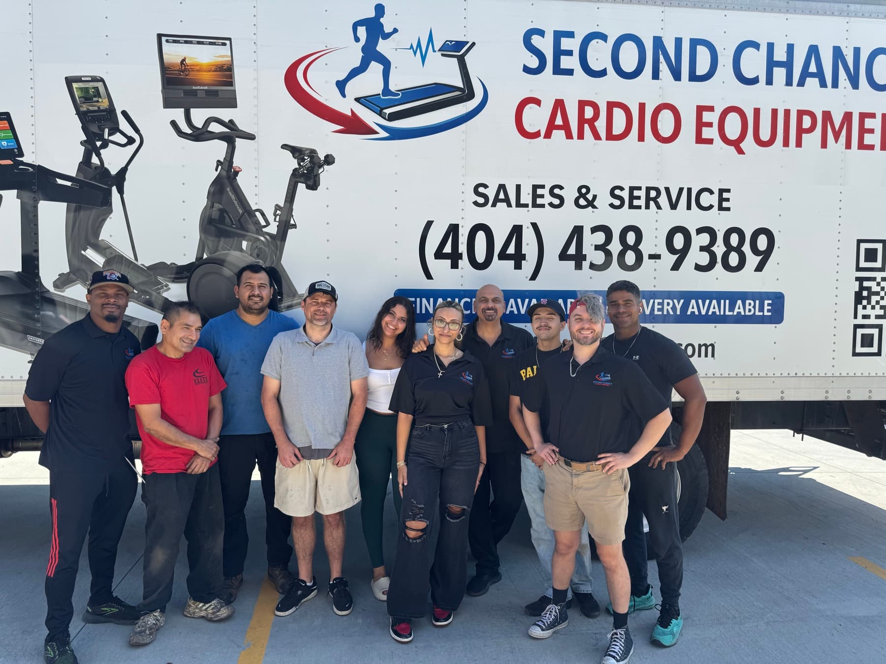 Second Chance Cardio team with our delivery truck